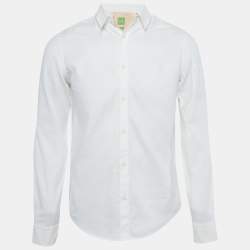 مملوكة مسبقًا Boss Hugo Boss White Cotton C-Buster Shirt S