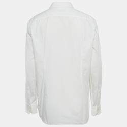 Pre Owned Boss By Hugo Boss White Cotton Slim Fit Shirt XXL 