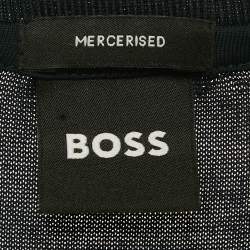 Pre Owned  Boss By Hugo Boss Navy Blue Logo Patterned Cotton Knit  C-Thompson T-Shirt XXXL