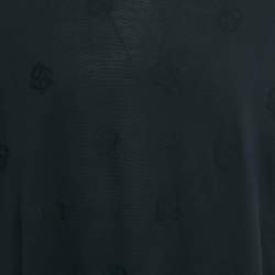 Pre Owned  Boss By Hugo Boss Navy Blue Logo Patterned Cotton Knit  C-Thompson T-Shirt XXXL