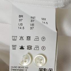 مملوكة مسبقًا Boss By Hugo Boss White Cotton Slim Fit Shirt S