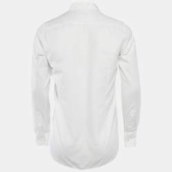 مملوكة مسبقًا Boss By Hugo Boss White Cotton Slim Fit Shirt S