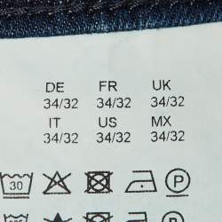 Pre Owned Boss by Hugo Boss Blue Denim 040 Taber Tapered Fit Jeans L/Waist 36"