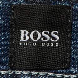 Pre Owned Boss by Hugo Boss Blue Denim 040 Taber Tapered Fit Jeans L/Waist 36"