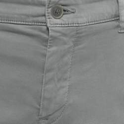 Pre Owned Boss By Hugo Boss Grey Cotton Slim Fit Shorts L