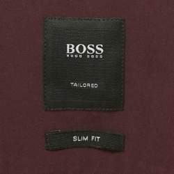 Pre Owned Boss By Hugo Boss Burgundy Cotton Blend Shirt XXL