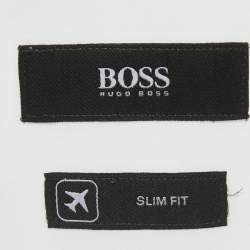 Pre Owned قميص بوس باي هوغو بوس قطن أبيض قصة سليم مقاس كبير جدًا - إكس لارج