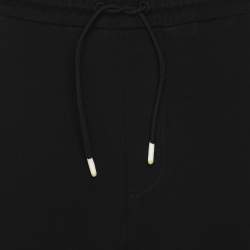 Pre Owned Hugo Boss Black Jersey Logo Embroidered Drawstring Short XL