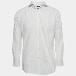 Pre Owned  Boss By Hugo Boss White Cotton Slim Fit Philip Shirt L