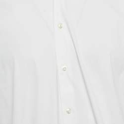 مملوكة مسبقًا قميص بوس باي هوغو بوس قطن مخلوط أبيض بقصة ضيقة إسكو مقاس كبير - لارج