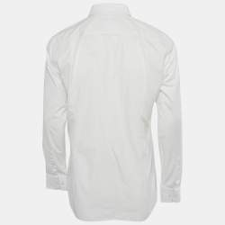 Pre Owned Boss By Hugo Boss White Cotton Slim Fit Shirt L