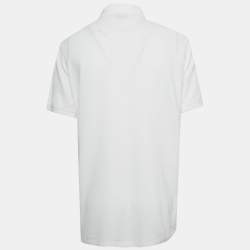 Pre Owned Boss By Hugo Boss White Pique Slim Fit Polo T-Shirt XXL