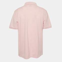 Pre Owned Boss by Hugo Boss Pink Logo Embroidered Pique Pallas Polo T-Shirt XXL