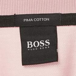 Pre Owned Boss by Hugo Boss Pink Logo Embroidered Pique Pallas Polo T-Shirt XXL
