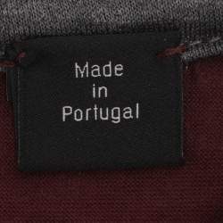 Pre Owned Boss By Hugo Boss Burgundy Knit Slim Fit Sweater S