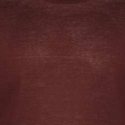 Pre Owned Boss By Hugo Boss Burgundy Knit Slim Fit Sweater S