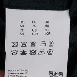 Pre Owned Boss By Hugo Boss Navy Blue Wool Pants & Suit Set L/M