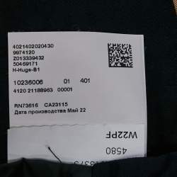 Pre Owned Boss By Hugo Boss Navy Blue Wool Pants & Suit Set L/M