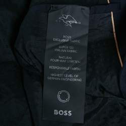 Pre Owned Boss By Hugo Boss Navy Blue Wool Pants & Suit Set L/M
