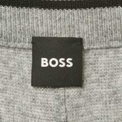 Pre Owned Boss By Hugo Boss Grey Wool Trousers L