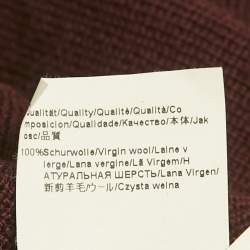 Pre Owned Boss By Hugo Boss Burgundy Wool Sweater L