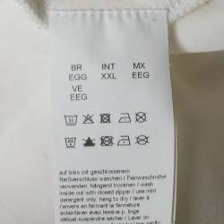 مملوكة مسبقًا جاكيت بوس باي هوغو بوس جيرسي أبيض بسحاب Skaz 1 مقاس كبير جدا�ً