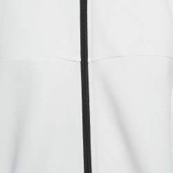 مملوكة مسبقًا جاكيت بوس باي هوغو بوس جيرسي أبيض بسحاب Skaz 1 مقاس كبير جداً