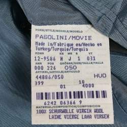 Pre Owned بليزر بوس باي هوغو بوس صوف كحلي بخطوط رفيعة مقاس كبير