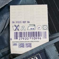 Pre Owned بليزر بوس باي هوغو بوس صوف كحلي بخطوط رفيعة مقاس كبير