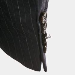 Pre Owned بليزر بوس باي هوغو بوس صوف كحلي بخطوط رفيعة مقاس كبير