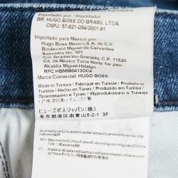 مملوكة مسبقًا بنطلون بوس باي هوغو بوس دينم أزرق ماين عادي مقاس كبير