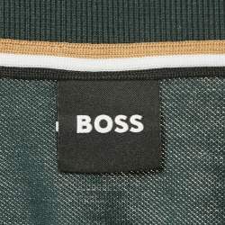 مملوكة مسبقًا Boss By Hugo Boss Dark Green Cotton Pique Pallas Polo T-Shirt XL