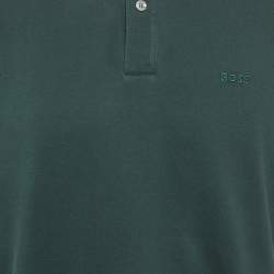 مملوكة مسبقًا Boss By Hugo Boss Dark Green Cotton Pique Pallas Polo T-Shirt XL