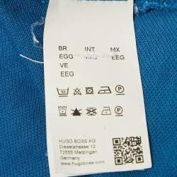 مملوكة مسبقًا تي شيرت بولو بوس باي هوغو بوس قطن أحمر بالاس مقاس وسط