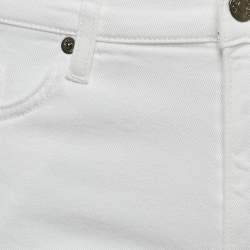 Pre Owned Boss By Hugo Boss White Denim Delaware Slim Jeans M/Waist 31"