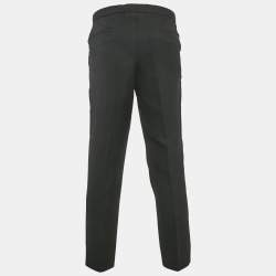 Pre Owned بنطلون بوس باي هوغو بوس صوف مزيج أسود مقاس كبير جدًا/خصر 36 بوصة