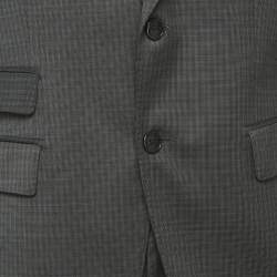 مملوكة مسبقًا Boss By Hugo Boss Grey Check Wool Blazer & Pant Suit L