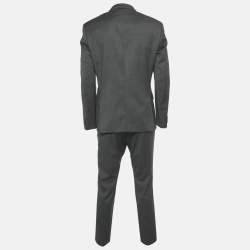 مملوكة مسبقًا Boss By Hugo Boss Grey Check Wool Blazer & Pant Suit L