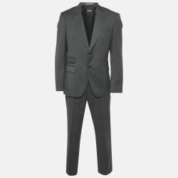 مملوكة مسبقًا Boss By Hugo Boss Grey Check Wool Blazer & Pant Suit L