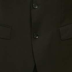 Pre Owned Boss by Hugo Boss Black Wool Blend Blazer and Pant Suit L/M