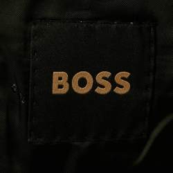 Pre Owned Boss by Hugo Boss Black Wool Blend Blazer and Pant Suit L/M