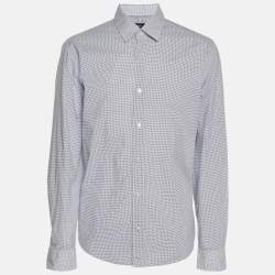 مملوكة مسبقًا Boss By Hugo Boss Light Blue Cotton Long Sleeve Shirt M
