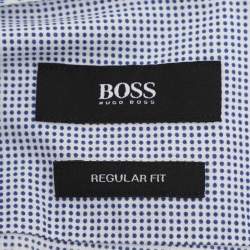 مملوكة مسبقًا Boss By Hugo Boss Light Blue Cotton Long Sleeve Shirt M