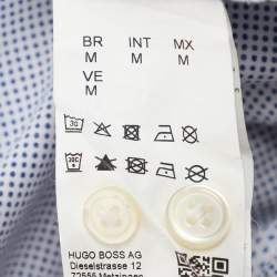 مملوكة مسبقًا Boss By Hugo Boss Light Blue Cotton Long Sleeve Shirt M