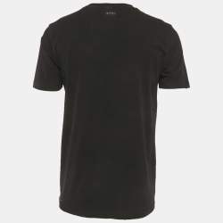 Pre Owned Boss By Hugo Boss Black Logo Print Jersey T-Shirt L