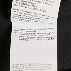 Pre Owned Boss By Hugo Boss Black Logo Print Jersey T-Shirt L