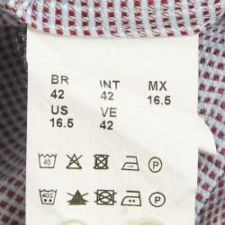 مملوكة مسبقًا قميص هوغو بوس أزرق قطن أكمام كاملة خط نحيف مقاس وسط