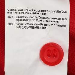 Pre Owned Boss By Hugo Boss Red Jersey Modern Fit Polo T-Shirt M