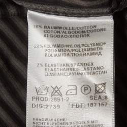 Pre Owned Boss By Hugo Boss Grey Striped Cotton Slim Fit Shirt M