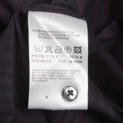 Pre Owned Boss By Hugo Boss Purple Striped Cotton Long Sleeve Shirt XL